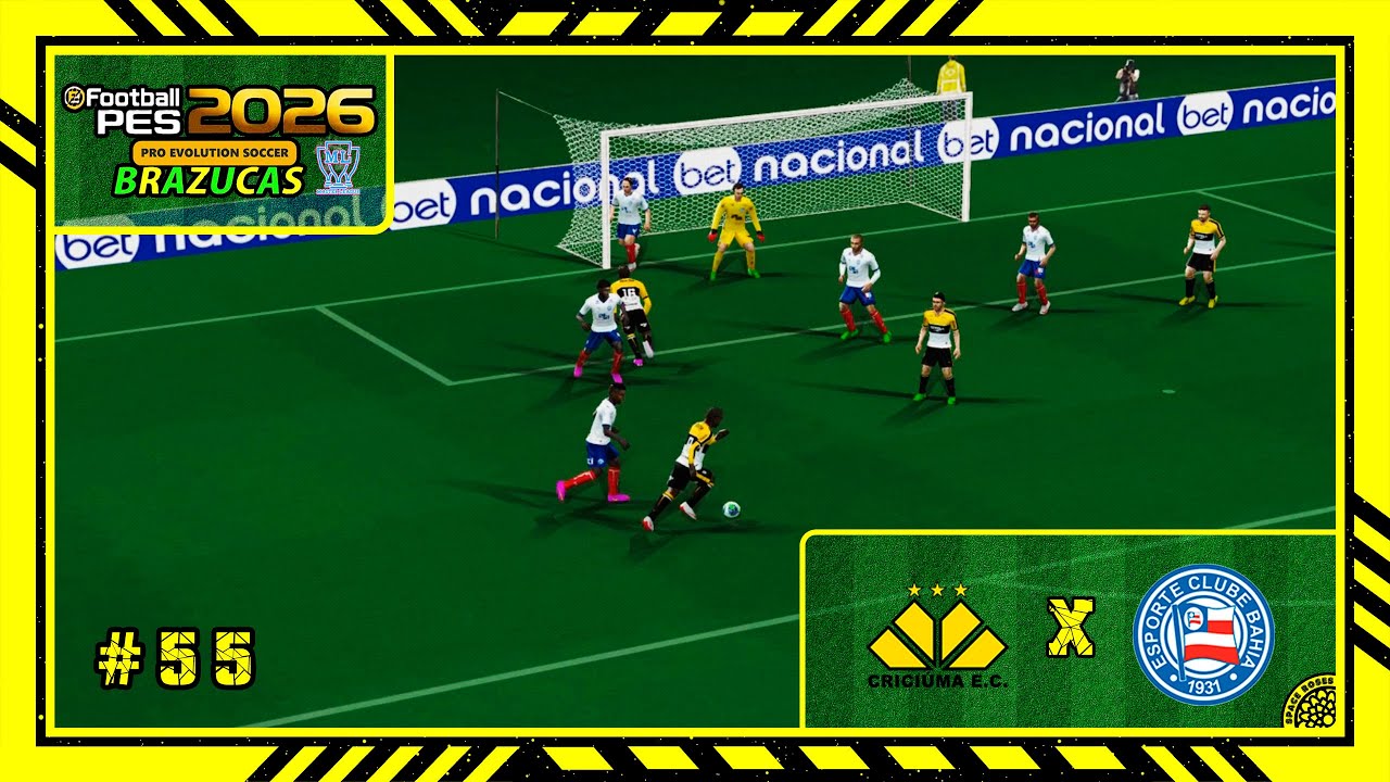 PES 2026: Brazucas (PS2) ML #55 Criciúma x Bahia | Rodada 24 | Divisão 1 | Temporada 2
