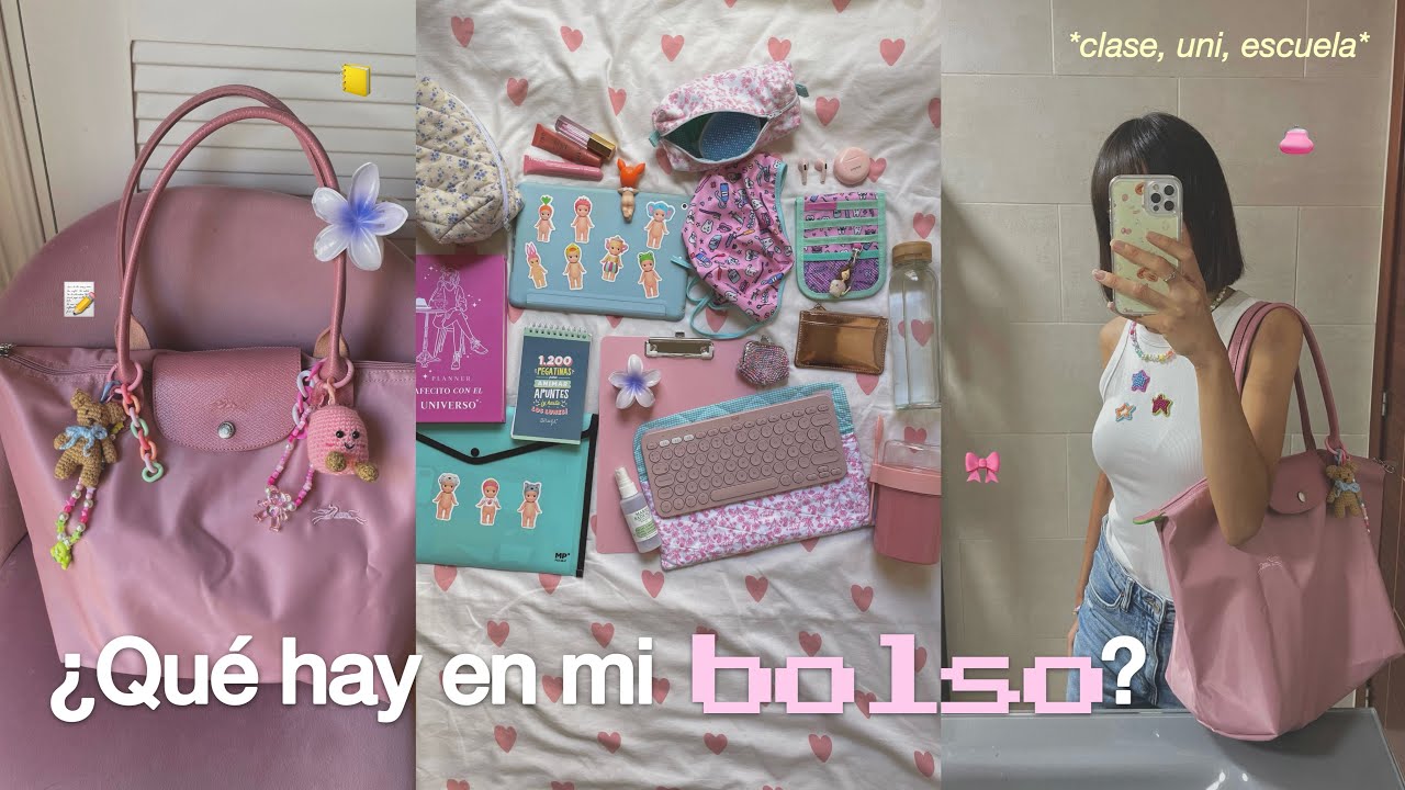 ¿Qué hay en mi bolso de clase? 👛📝🎀