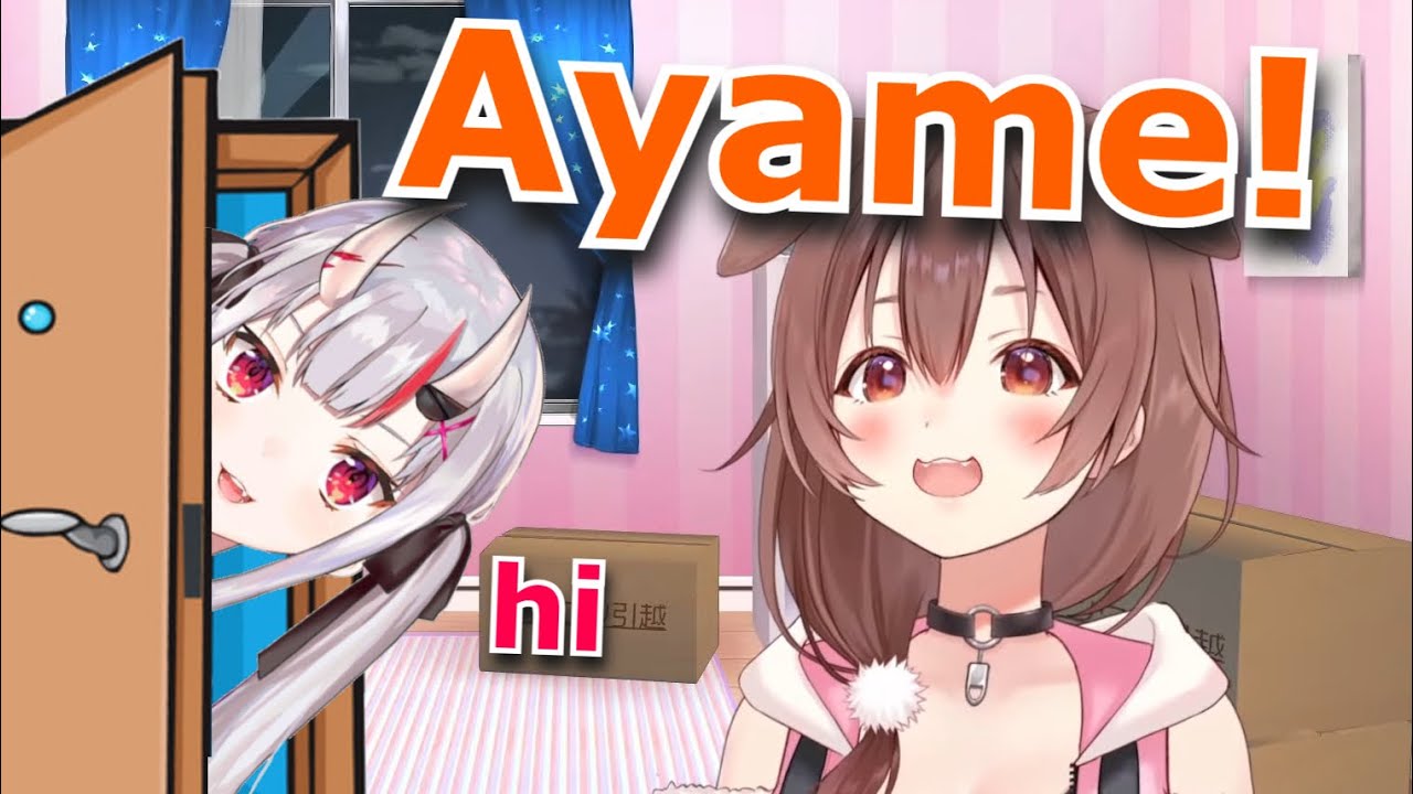 Ayame Adorably Stares at Korone From the Door, Hoping That Korone Will Notice Her [Eng Sub/Hololive]
