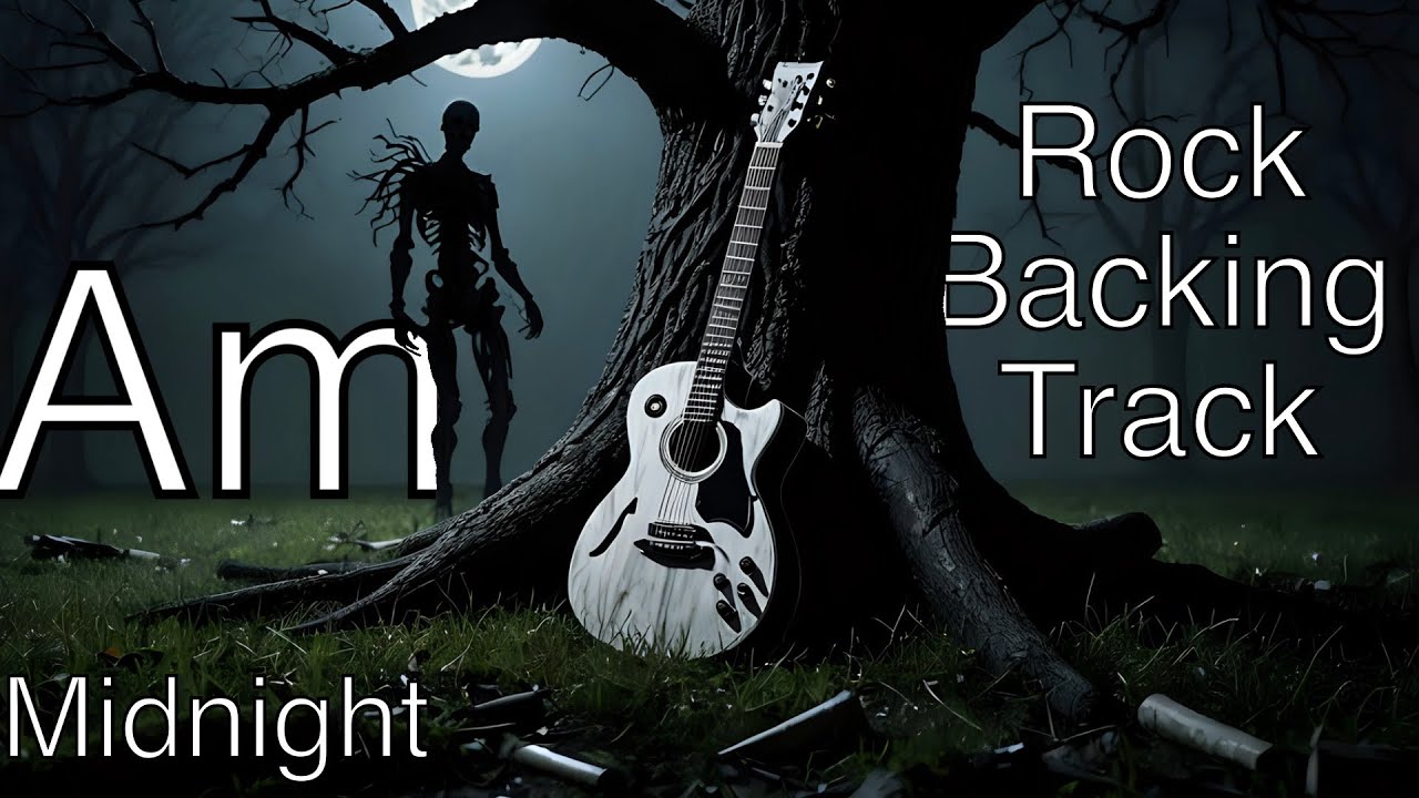 Melodic Hard Rock Backing Track (A Minor) - 90 BPM | "Midnight"