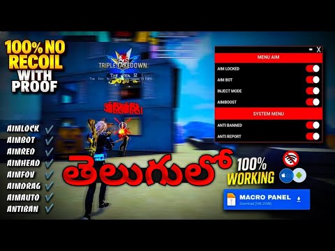 100%Working Free Fire Panel Telugu | How to download Headshot Hack In Telugu 🤯💥 Antiban Safe Hack