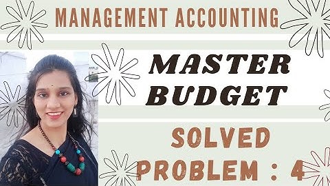 Master Budget Solved Problem by Dr Mamta Rathi ।Functional Budget Problems।Management Accounting