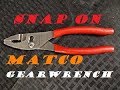 Slip Joint Plier Comparison Snap On Matco and Gearwrench