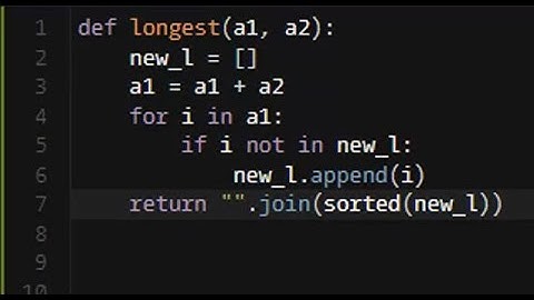 Python - Two to One | Codewars 7KYU