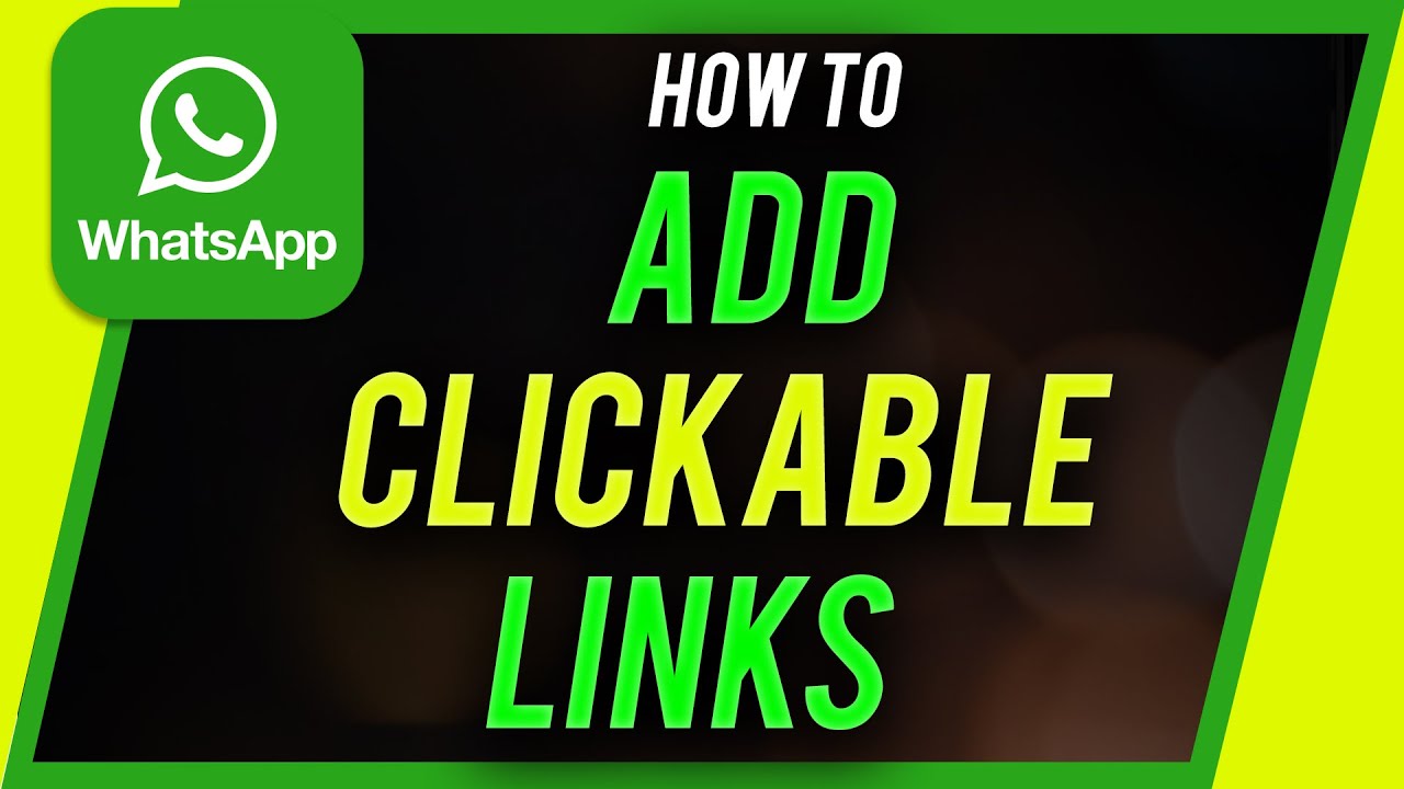 How To Add Clickable Link In Whatsapp Status Youtube