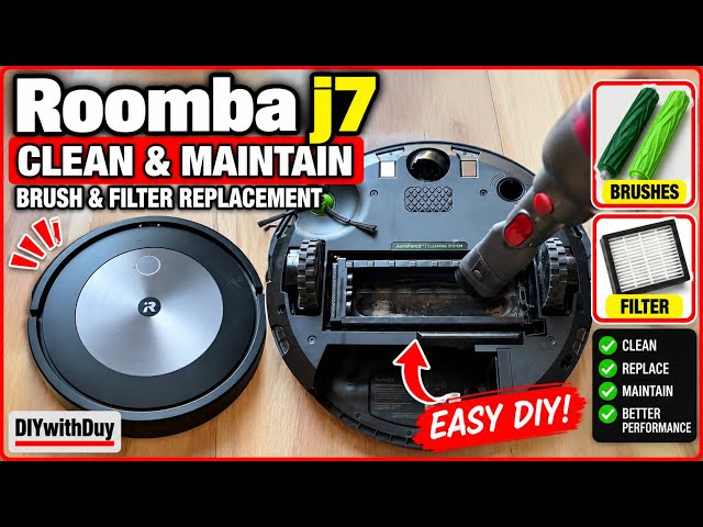 How to Clean Roomba j7 | Brush & Filter Replacement + Maintenance