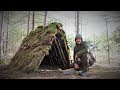 Easy Bushcraft Shelter Build - A frame survival shelter camping - Part 2/2