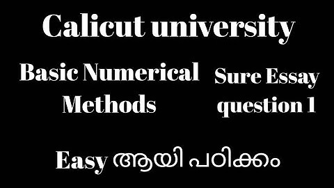 Calicut university, 3rd Sem, Bnm, Sure essay question, easy ആയി പഠിക്കം, Exam oriented 1