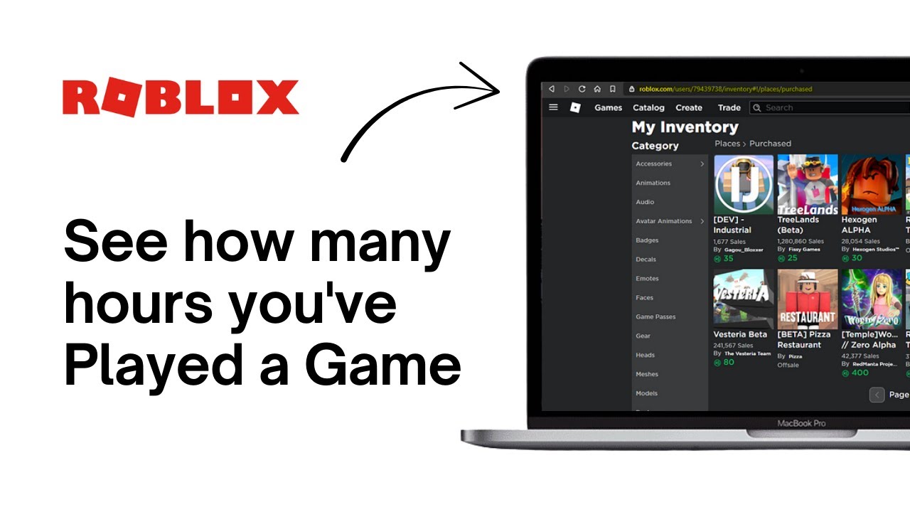 How to See how many hours you've Played a Game on Roblox Mobile - YouTube