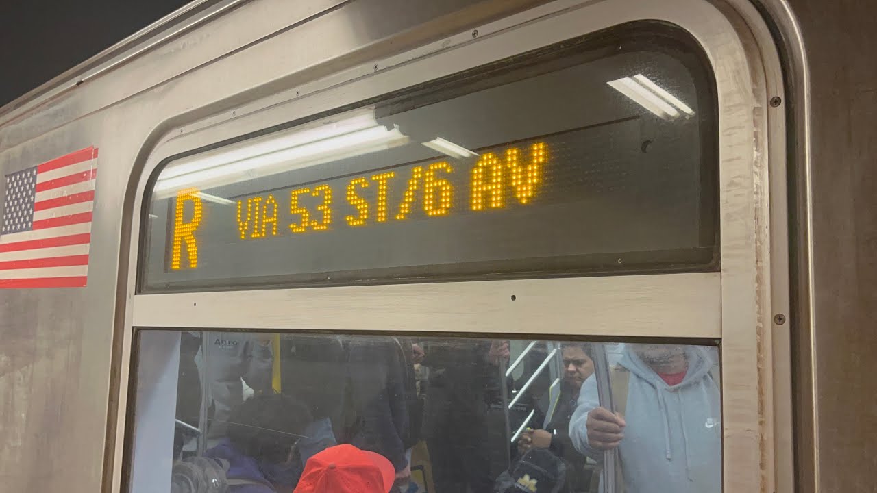 R160A R train via 4 Avenue Express & 53 Street/6 Avenue & Bridge ...