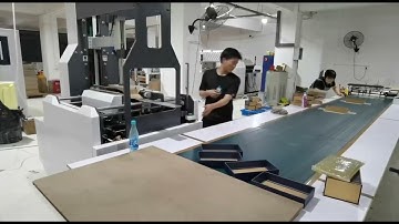 B-500 semi automatic rigid box wrapping machine (auto moulding, could save 100 sets boxes size)