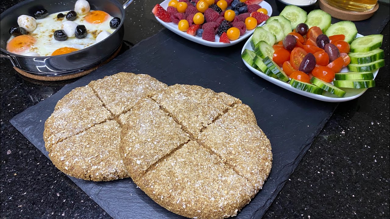 خبز سريع للفطور بالحمص فقط بلا دقيق بلا بيض بلا حليب وبلا خميرة غني بالبروتين ب 3 مكونات أساسية 💯