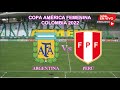 Argentina vs Perú (4 - 0) EN VIVO Copa América Femenina Colombia 2022