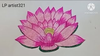 how to draw a water lily flower (simpleified for beginners) how to draw water lily flower step by...