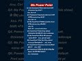 PowerPoint से संबंधित Q/जो प्रतियोगी परीक्षाओं में बार पूछे गए हैं #computer #gk #education #shorts