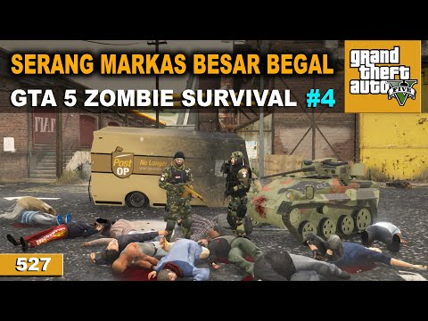 GTA 5 ZOMBIE SURVIVAL - CARI MOBIL DI BASE BESAR BEGAL #527