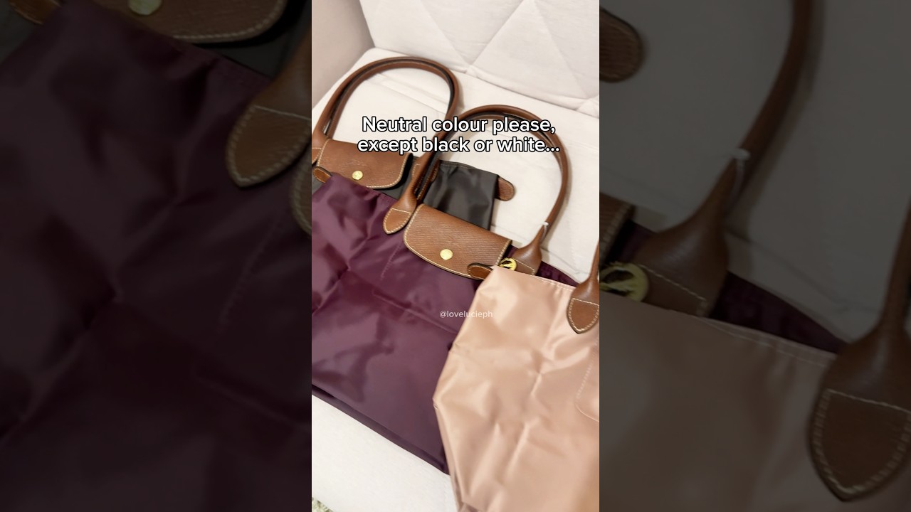 Longchamp Le Pliage in neutral yet fun colors! 