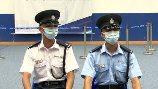 20210710 警察學院第666期督察班得獎學員譚成浩、第2456期警員班得獎學員孔俊熙見記者