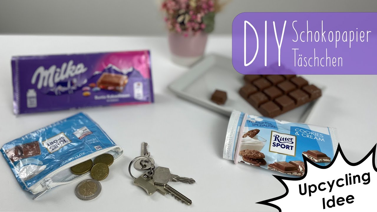 DIY Schokopapier Täschchen Nähen | Upcycling | Zerowaste