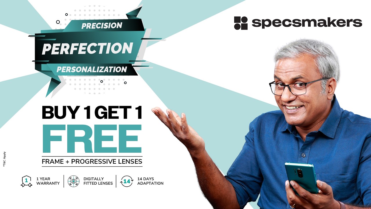 Progressive Eyeglasses | Buy 1 Get 1 FREE | Specsmakers | Tamil