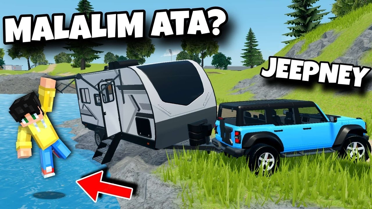 NAG CAMPING AKO sa TABI ng ILOG GAMIT ang CAMPING TRUCK na HOUSE sa ROBLOX