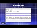 Maven Error in NetBeans Tutorial