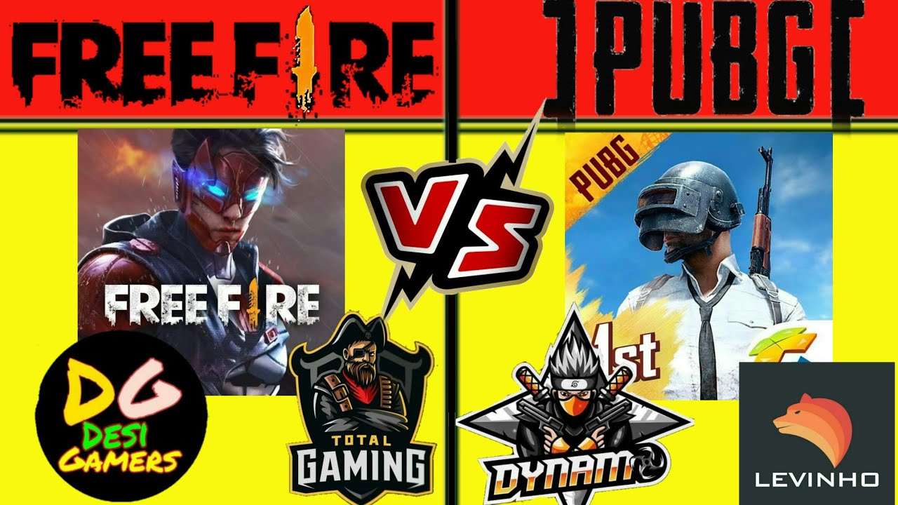 Free Fire VS Pubg Mobile | Total gaming Ajju bhai & Amit bhai VS Dynamo Gaming & Levinho True Facts