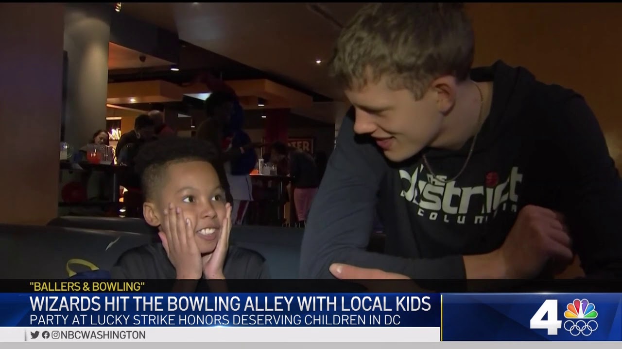 NBC Washington’s Shomari Stone EXCLUSIVE: Washington Wizards Go Bowling With Local Kids.