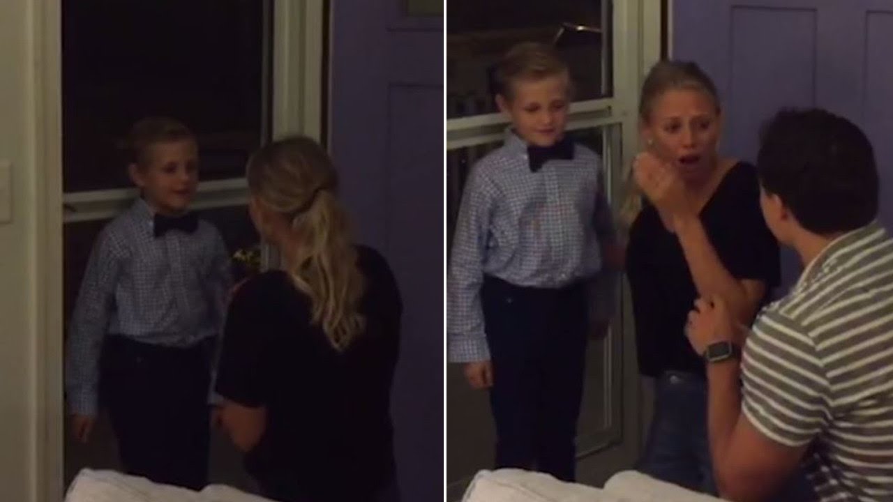 7-Year-Old Neighbor Helps Man Propose