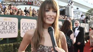 Sexy Olivia Wilde interviewed at the Golden Globes