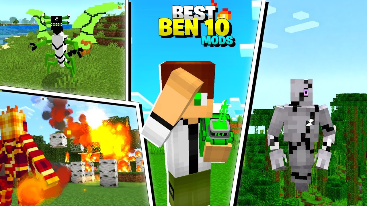Top 3 Best BEN 10 Mods For Minecraft PE [1.21+] | 