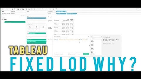 Tableau Fixed LOD WHY?