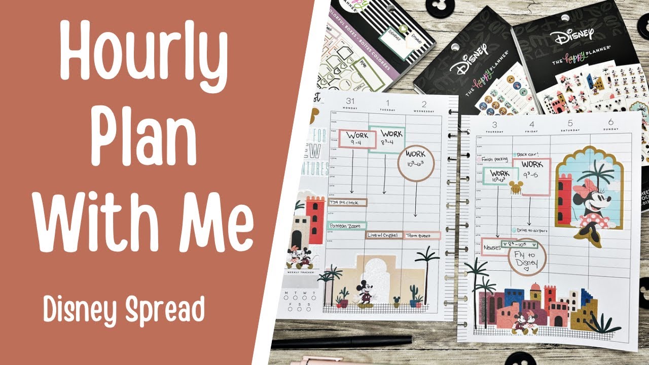 Hourly Plan with Me - Classic Happy Planner - Disney Spread