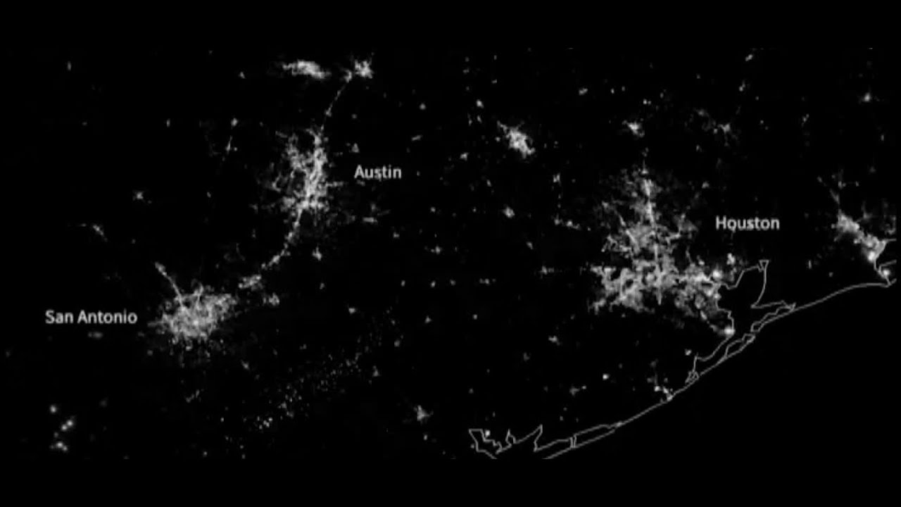 Images from space show how widespread Texas' blackouts are YouTube