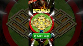 BEST TH16 HYBRID BASE LINK! #clashofclans #coc #th16 #th16base