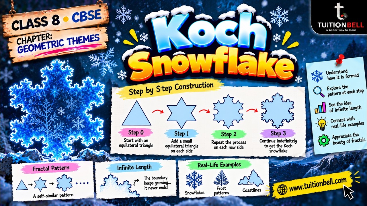 Koch Snowflake | Class 8 Mathematics//Geometric Themes - YouTube