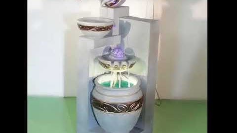 Hòn non bộ mini có thác nước  Cối đá châu âu hiện đại