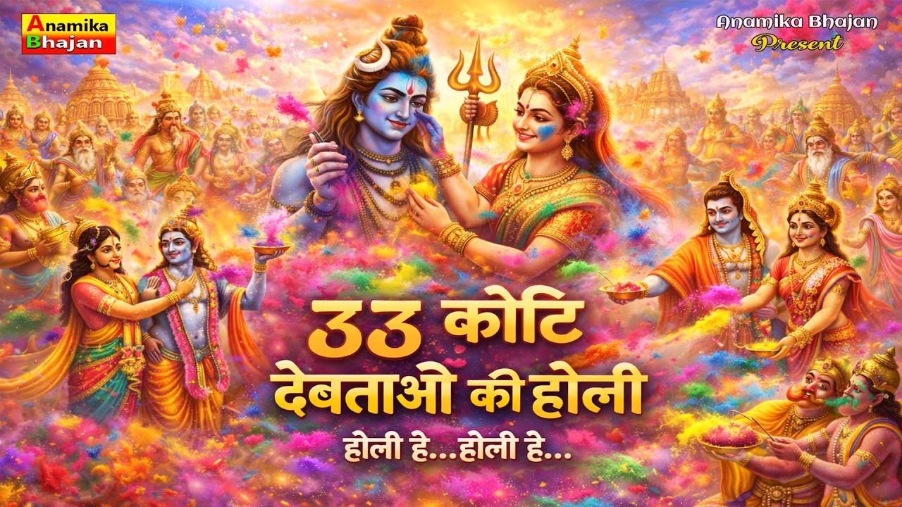 33 कोटि देवताओं की होली | सबसे बड़ा होली भजन Divine Holi in Heaven | Bhakti Holi Song
