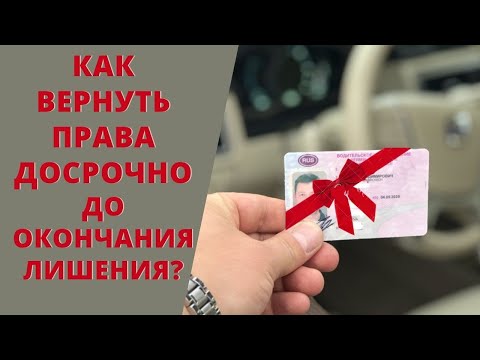 Как вернуть права досрочно? I Досрочный возврат водительских прав до окончания срока лишения