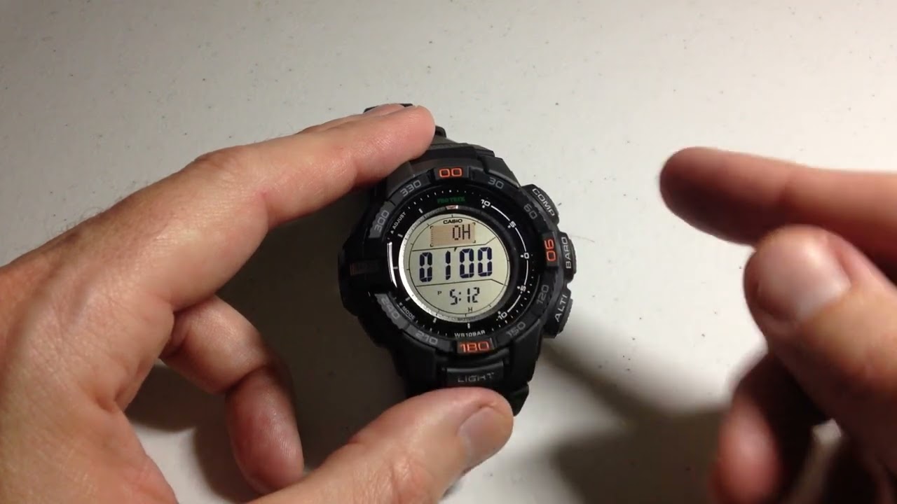 Casio Pro Trek (PRG-270): Using the countdown timer - YouTube