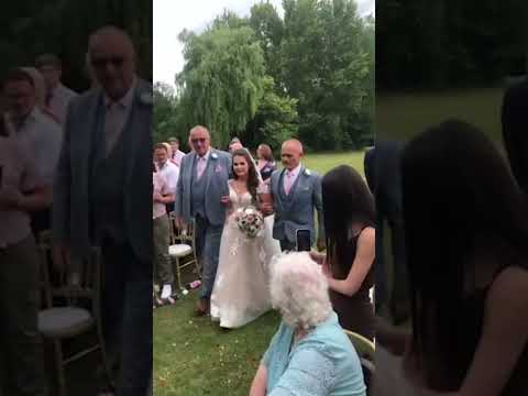 Dad invites stepdad to walk bride down the aisle | Humankind #shorts