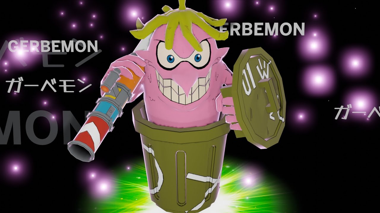 Garbagemon (Gerbemon) Evolution - YouTube