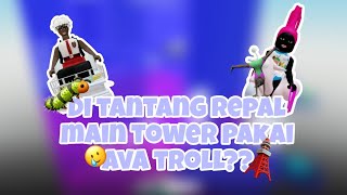 CHALLENGED BY REPAL TO PLAY TOWER USING AVA TROLL||ROBLOX INDONESIA 🇮🇩