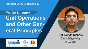 Lec 3: Unit Operations and Other General Principles