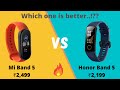 Mi band 5 vs Honor Band 5 | Side-by-side comparison