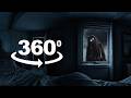 360 HORROR VR Haunted Ghost with Glowing Eyes on a Window