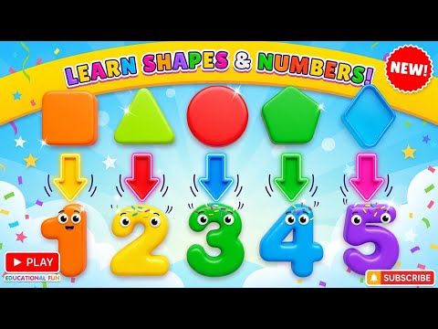 Learn Shapes, Colors, Numbers for Kids | Fun & Easy Preschool Learning Video for Toddlers