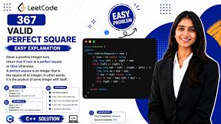 LeetCode 367 - Valid Perfect Square | Binary Search Explained 🔥