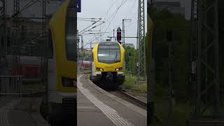 MEX 16 nach Ulm fährt in Stuttgart Hauptbahnhof ein Flirt BWegt Gleis 16 Doppelbelegung #frankenbahn