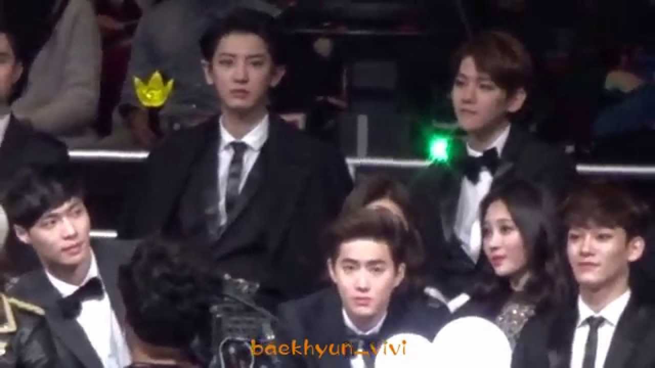 【HD】[Fancam] 141203 MAMA Reaction 이국주 조세호 performances EXO focus